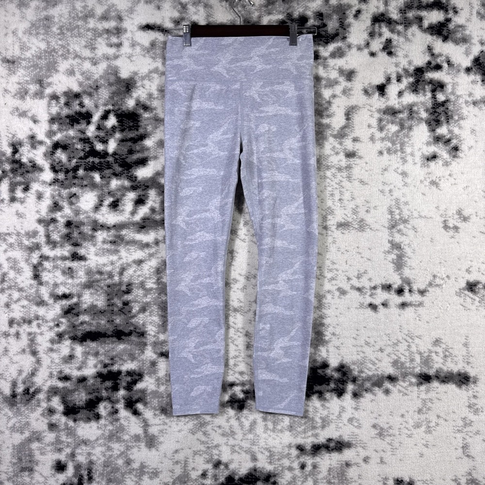 Vuori Clean Elevation Leggings Womens Size Medium Gray Camo Stretch Gym Run